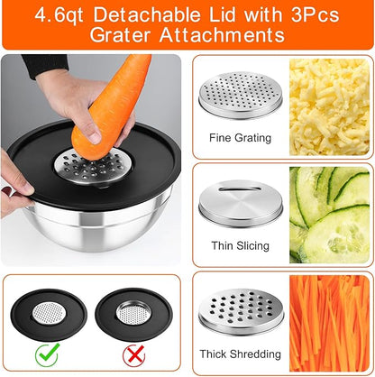 TeamFar Mixing Bowls with Airtight Lids,
