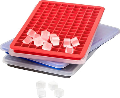 Tovolo Mini Ice Cube Tray with Lid Set of 3 Assorted Colors Small Ice Maker