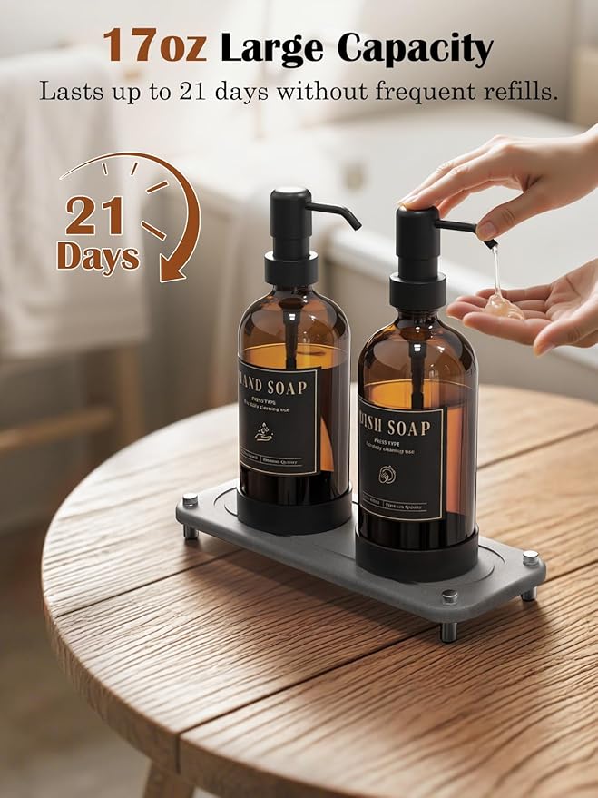 Luxspire Soap Dispenser Set, Hand Soap Dispensers