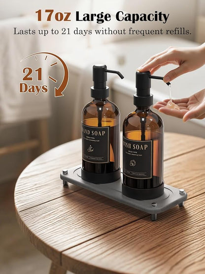 Luxspire Soap Dispenser Set, Hand Soap Dispensers