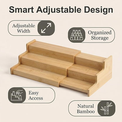 JinDoWin Spice Rack Organizer For Cabinet, Spice Organization For Cabinet