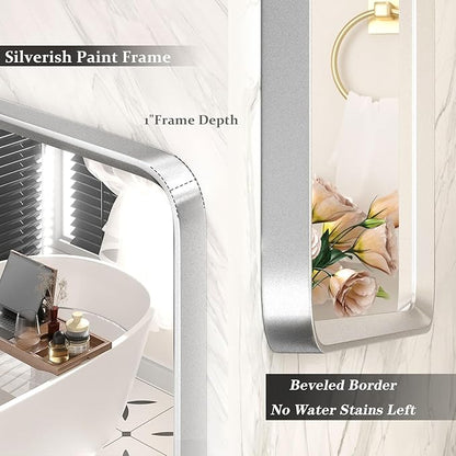 48x30 Inch Silver Bathroom Mirror