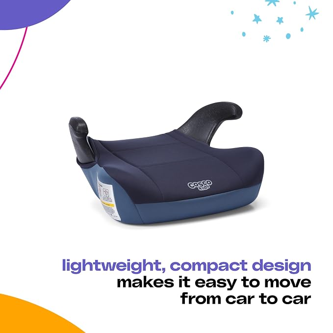 Cosco Kids Topside Booster Car Seat, Navy Gem