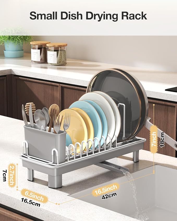 Dish Rack, Carbon Steel Small Dish Drying Rack Rustproof