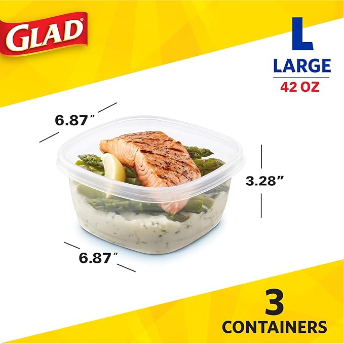 Glad GladWare Tall Entree Food Storage Containers