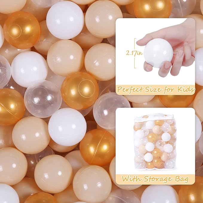 Realhaha Ball Pit Balls 50 100 200 500 Play Balls Plastic Balls for Baby Girls Toddlers Kids Play Tent Pool Playhouse Playpen Party Decoration