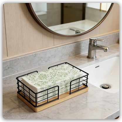 Kordory Wooden Guest Towel Holder Tray