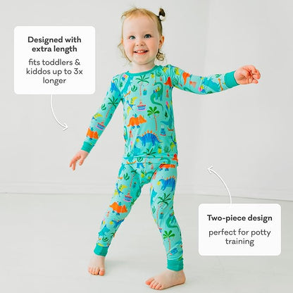 Little Sleepies Two-Piece Pajama Set for Boys & Girls, Soft Viscose from Bamboo Toddler Pajamas for Kids, Family Matching PJs