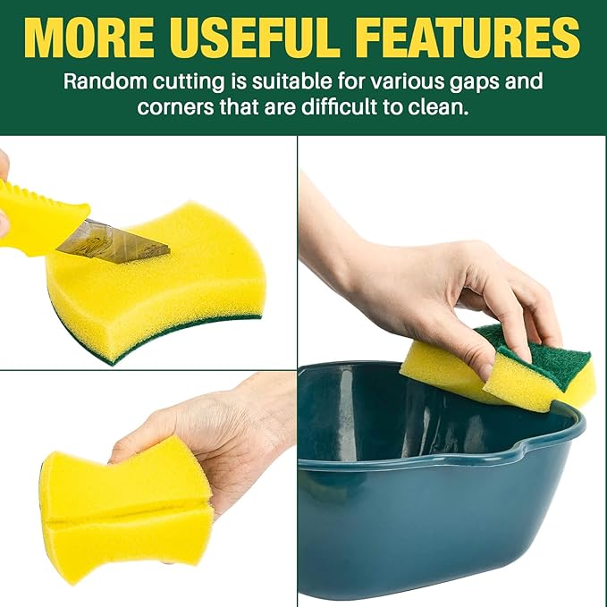 MAQIHAN 18PCS Heavy Duty Scrub Sponge
