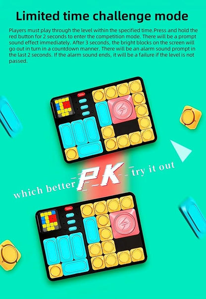 Super Sliding Puzzle Maze Building Block Game Console Kid's Game Logical Thinking Parent-Child Interactive Escape Game Electronic Toys Birthday for Children/Friends/Students