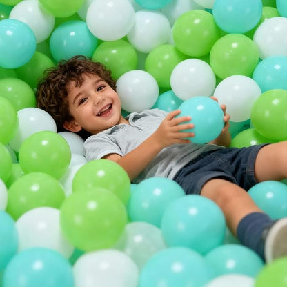 GOGOSO Ball Pit Balls for Toddlers, Green Balls for Ball Pool Birhtday Party Girls Kids with Storage Bag, 2.17inches 100pcs