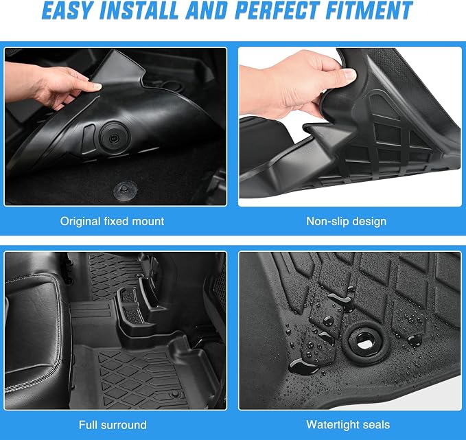 Nilight TPE Floor Mats for Toyota Prius Prime (PHEV) 2023 2024 2025 2026,All Weather Custom Fit Heavy Duty Floor Liners