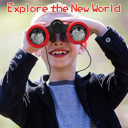 Scotamalone Kids Binoculars Shock Proof Toy Binoculars Set for Age 3-12 Years Old Boys Girls Bird Watching Educational Learning Hunting Hiking Birthday Presents
