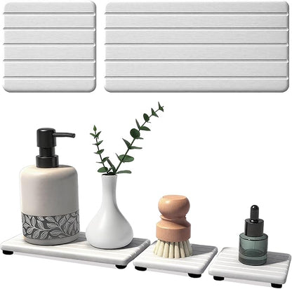 3PCS Stone Drying Tray, Stones Soap Trays, Water Absorbing Stone Tray