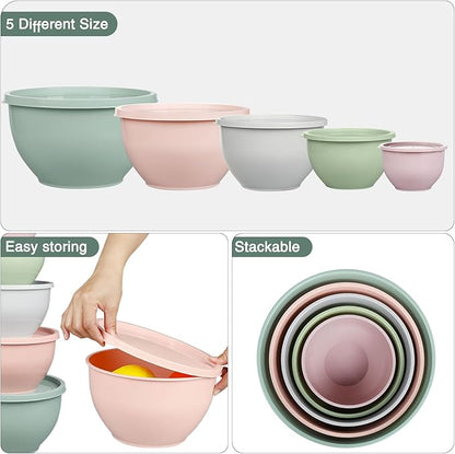 Greentainer Plastic Mixing Bowls