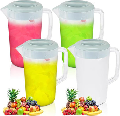 Uiifan 4 Pcs Plastic Water Pitcher