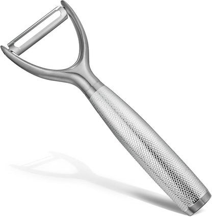 KULUNER Y-Type Vegetable Peeler, Silver Chrome Finish, 304 Stainless Steel Blade, Ultra Sharp Potato Peeler for Apples, Carrots, Heavy Duty Kitchen Peeler