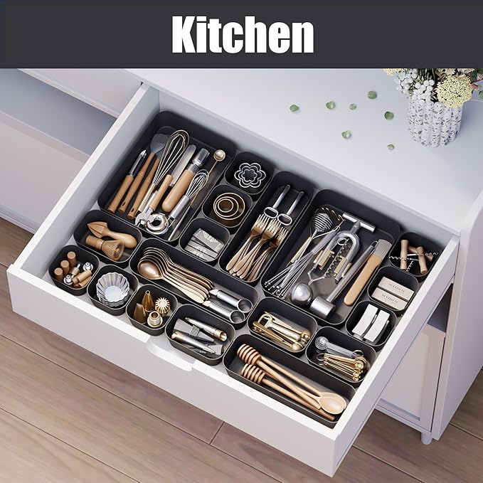 Plastic Drawer Organizers, Bathroom and Vanity Organizer Plastic Tray, Makeup
