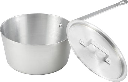Winco Heavy-Duty Aluminum Tapered Sauce Pan, 3mm, 5 Quart