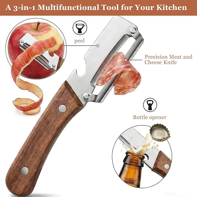 2 Pack 2 in 1 Multifunctional Vegetable Peeler, Sharp Stainless Steel Blade