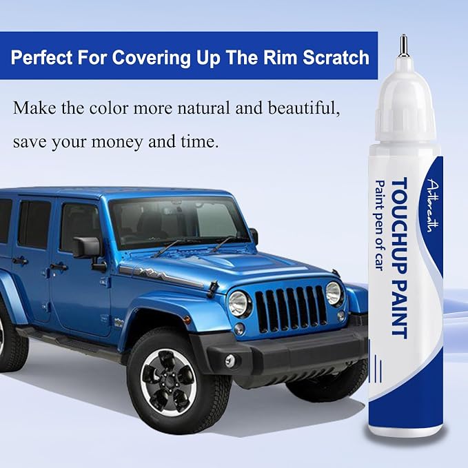 Hydro Blue(PBJ) Touch Up Paint for JEEP-Exact Match–Chips and Nicks Car Paint Scratch Repair Kit Automotive Paint Pen for Wrangler-JK/Commander/Compass/Grand-Cherokee/Liberty/Patriot/Renegade