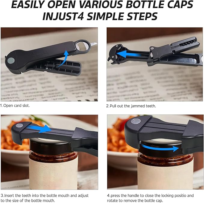 7 in 1 Jar Opener Bottle Opener and Wine Opener