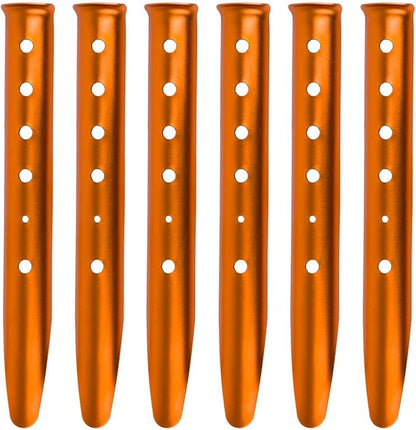TRIWONDER Tent Stakes Pegs for Snow Sand Beach Canopy Heavy Duty Ground Anchor Stakes Tent Nail Aluminum U-Shaped Camping Hiking Backpacking 6Pcs
