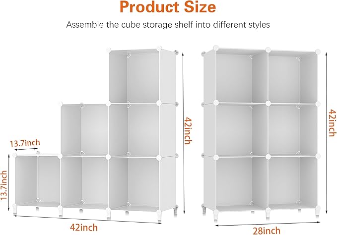 Stackable Closet Organizers and Storage 6 Cube Storage Organizer Closet