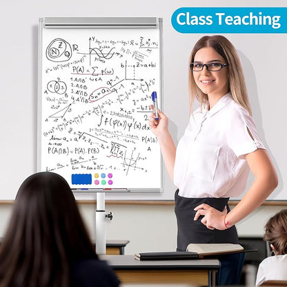 Mobile Dry Erase Board on Wheels 40 x 28 Inch-Magnetic Whiteboard Easel