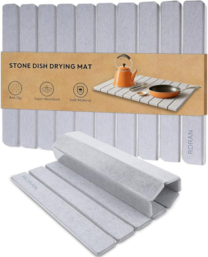 Stone Drying Mat for Kitchen Counter, Drying Matt Kitchen Counter, Quick Dry