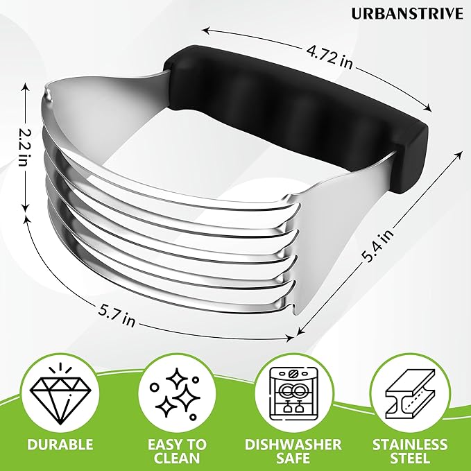 Urbanstrive Large Pastry Cutter Tool, Top Professional Pastry Blender Stainless