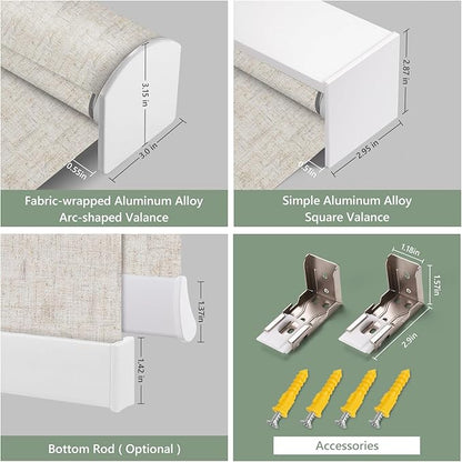 ZSHINE Motorized Blackout Window Blinds Customize Width Remote Control Wireless
