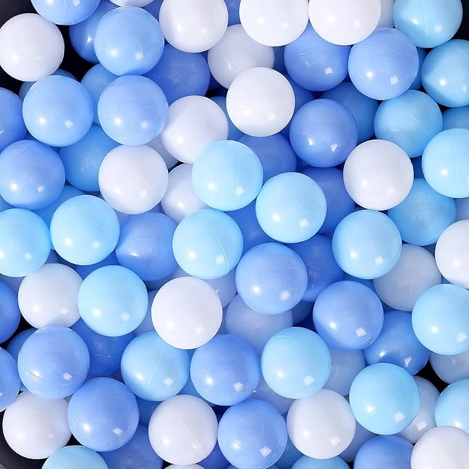 MoonxHome Ball Pit Balls for Toddlers, BPA Free Crush Proof Plastic Toy Balls for Ball Pit, Children's Pool Water Toys, Macaron Ocean Balls for Play Tent 2.15 Inch Pack of 100…