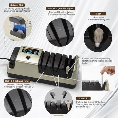 Light Blonde 5 in 1 Electric Knife Sharpener
