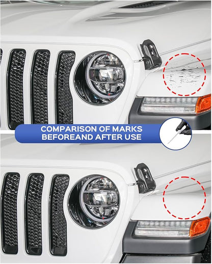 PW1/SW1 Stone White Touch Up Paint Compatible with Jeep Exact Match Chips and Nicks Touch Up