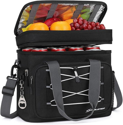 Maelstrom Collapsible Soft Cooler Bag, 24/30/60/75 Cans Beach Cooler, Ice Chest, Leakproof & Portable for Beach, Camping, Road Trips & Grocery Shopping