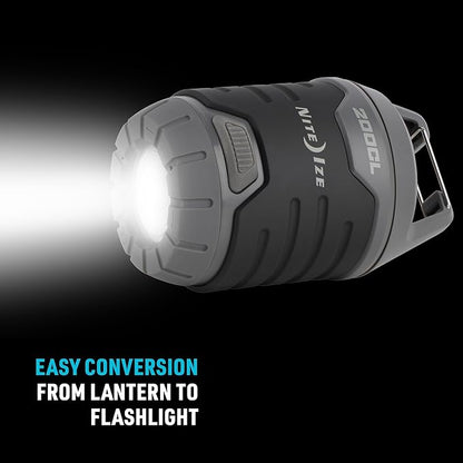 Nite Ize Radiant 200 Collapsible LED Lantern and Flashlight - 200 Lumen Convertible LED Lantern to Flashlight - Compact Essentials for Camping & Hiking Gear