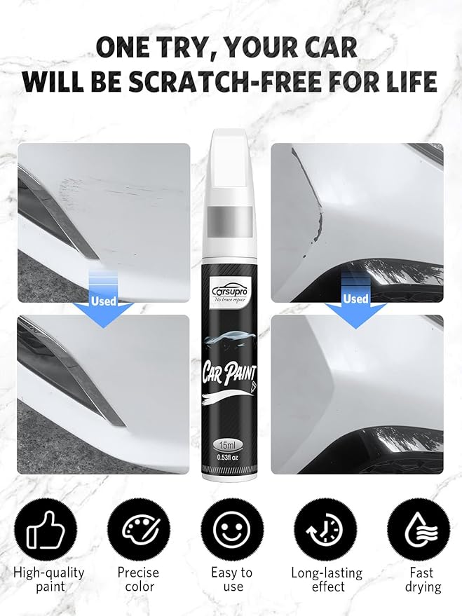Sapphire Blue Pearl(WCH) for Subaru Touch Up Paint Pen, 2 in 1 Car Scratch Remover with Pen Tip and Brush, Precise Color Match for Car Paint Scratch Repair, Quickly and Easily Fix Chips and Nicks