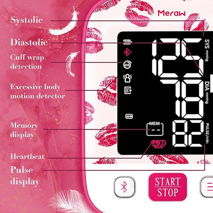 Meraw Blood Pressure Monitor Home Use, Blood Pressure Cuff Digital Arm