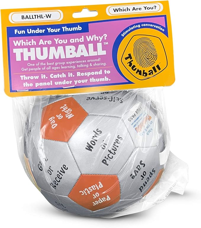 Trainers Warehouse 6" Thumball Collection, 32 Prompts for Conversation, Team Building, Relationship and Training