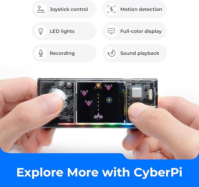 Makeblock Cyberpi Project-Based Coding Kit, Coding for Kids Support Scratch & Python Programming, STEM Projects for Kids Ages 8-12, Robotics Kit Support AI & IoT Technology with Built-in WiFi Module