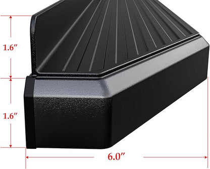 APS Black Stainless Steel Running Boards Style Compatible with Ford F150 2015-2026 Regular Cab & F-250 F-350 Super Duty 2017-2026 (Side Steps Side Bars) 6in Wide