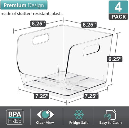 Sorbus Stackable Storage Bins Open Front, Pantry Bins