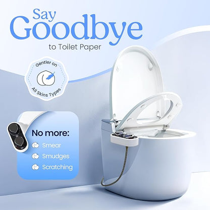 CLEAR REAR Bidet Attachment for Toilet Seat