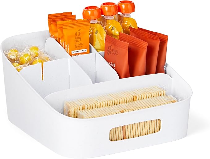 YouCopia ShelfBin Adjustable Snack Bin, BPA-Free Divided Storage Basket