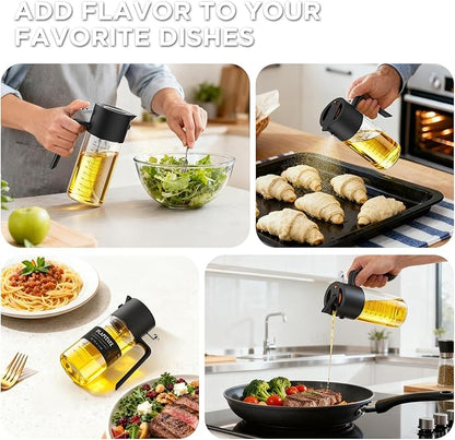 PLAPITATE 2Pcs 17oz Premium Olive Oil Sprayer