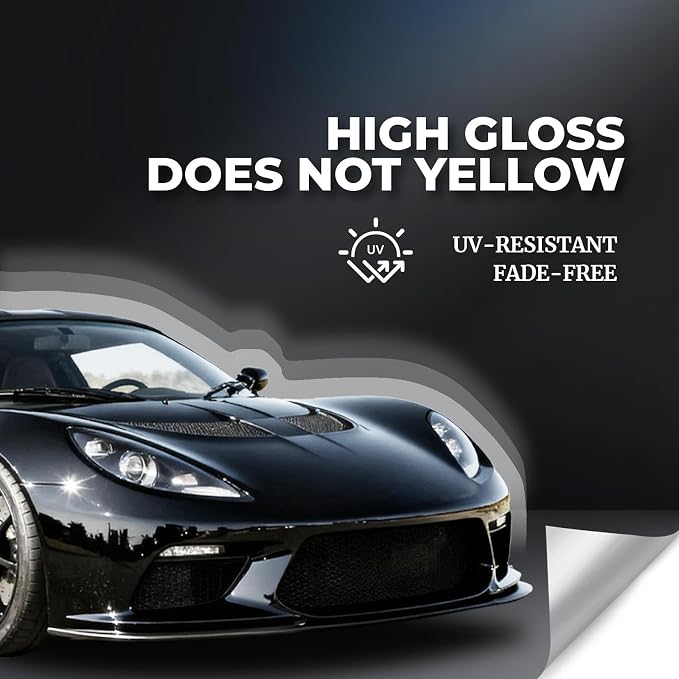 Rockrose Ultra Gloss TPU Clear PPF Film for Car Paint Protection 30 in x 8FT Self-Healing, UV Protection, Scratch & Stain Resistant Hydrophobic, Wet Installation, Strong Adhesive, 7.5 mil