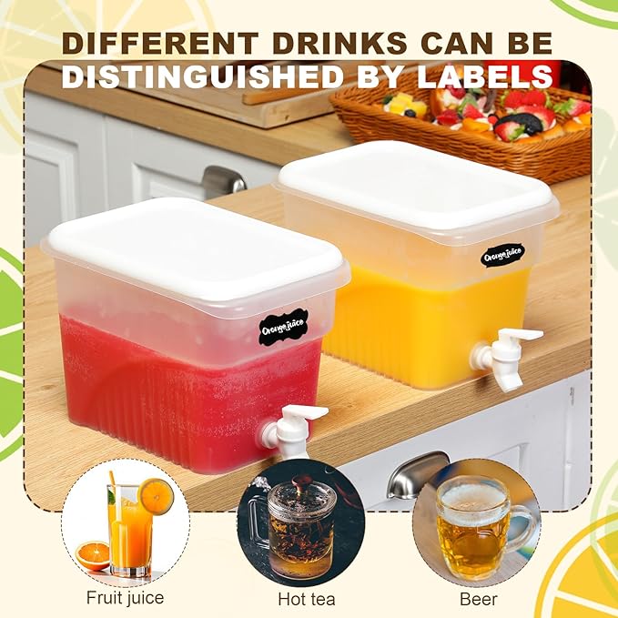 Mumufy 2 Pcs 1.32 Gallon Drink Dispensers