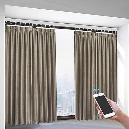 Smart Curtain Motor with Remote, Compatible with Alexa & Google Home App Control