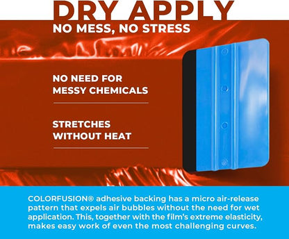 ColorFusion PPF by VViViD, Gloss Evil Red Dry Apply PPF Vinyl Car Wrap Roll 6ft x 5ft